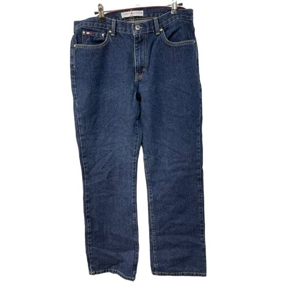 Tommy Hilfiger Flag Pocket Boyfriend Boot Cut Jeans Authentic Size 8 - Picture 2 of 7